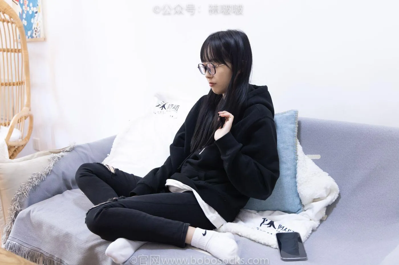 [BoBoSocks袜啵啵]NO.061 稚予-短靴、白棉袜、裸足 [145P]插图9